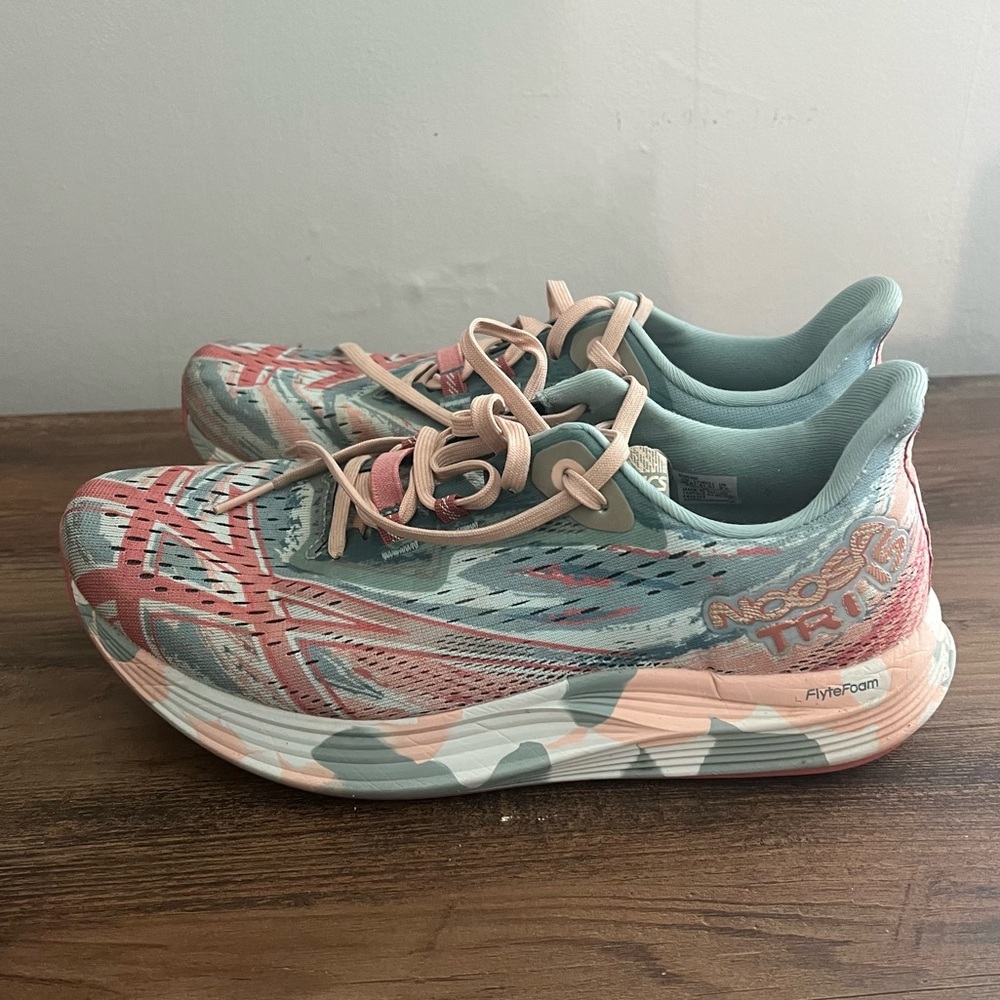 ASICS Noosa Tri 15 running shoes Avant Garde - Pure Aqua Size 9.5 - Picture 2 of 10